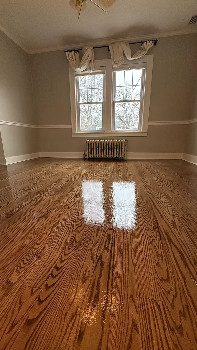 Oak Hardwood in an Empty Sunlit Room