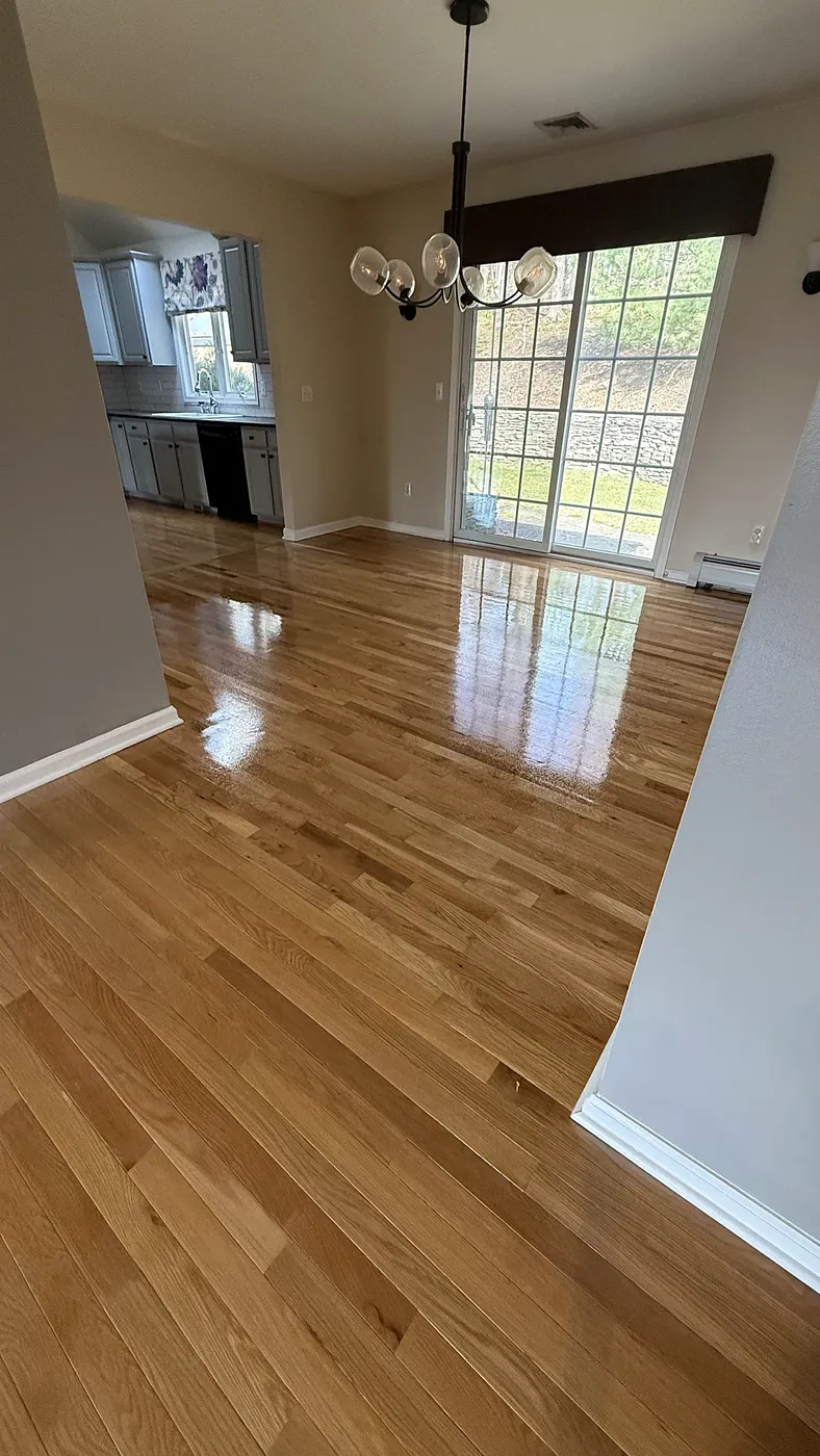 Open-Concept Hardwood Dining Area