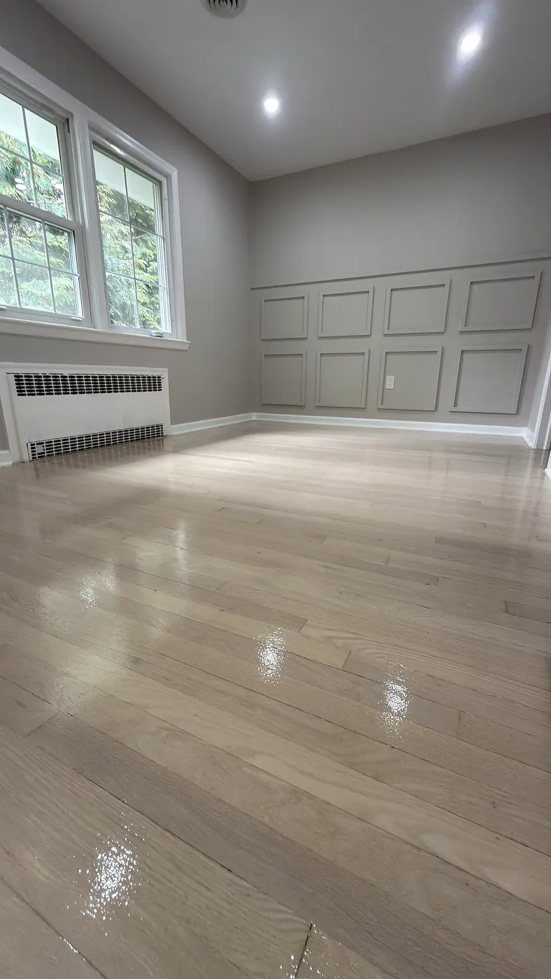 Light Ash Hardwood with Wall Paneling
