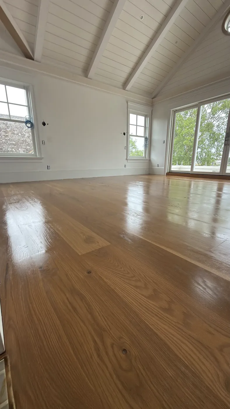Wide-Plank Floor in a Vaulted Room