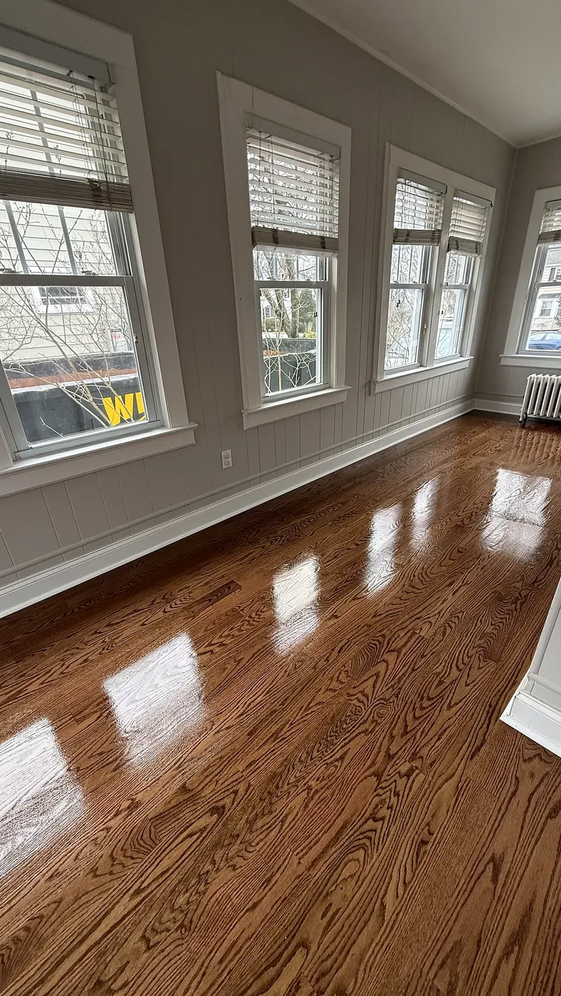 Sunlit Oak Floor with Wainscot Trim